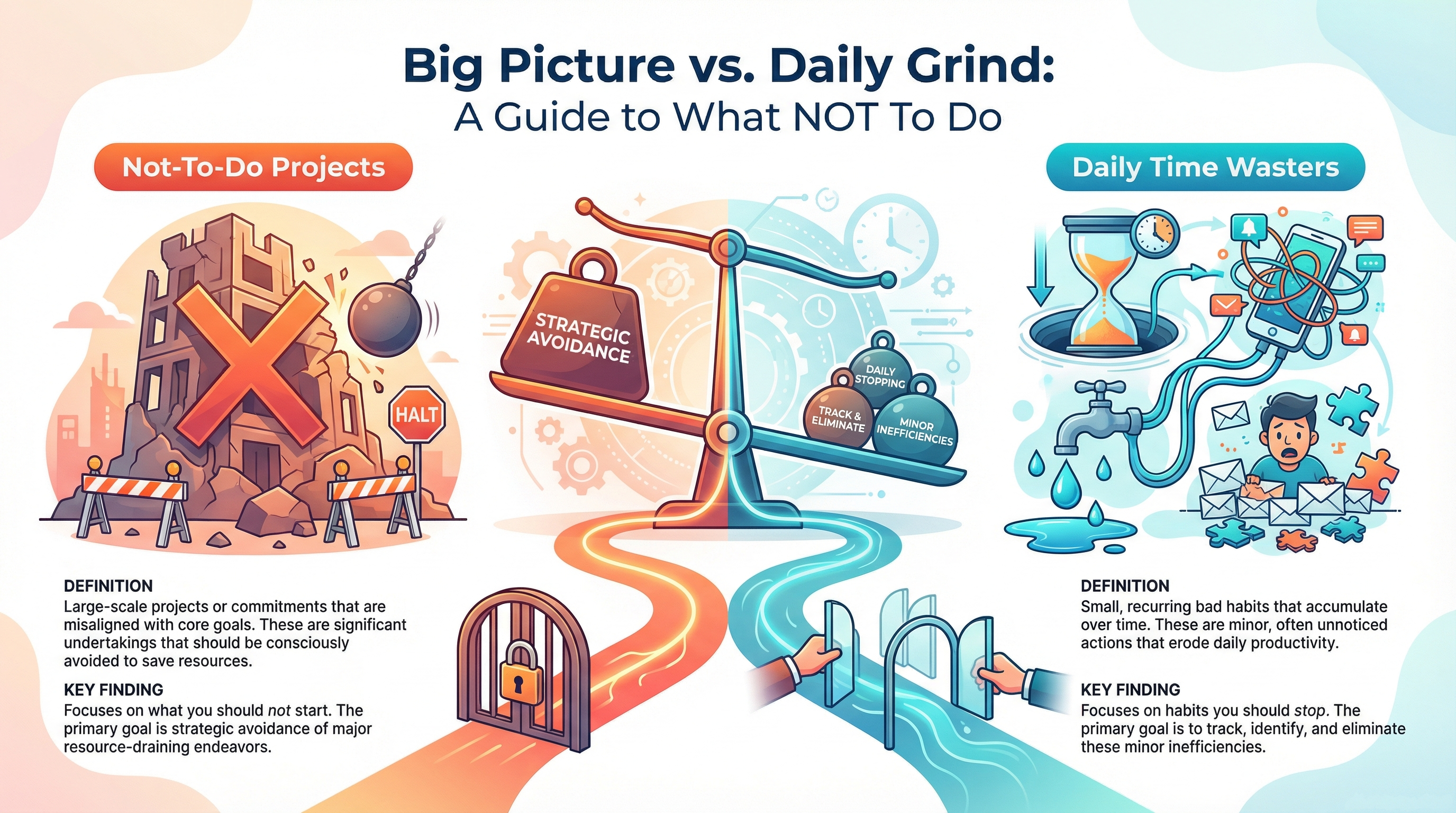 Comparison between Not-To-Do Projects and TIME WASTERS