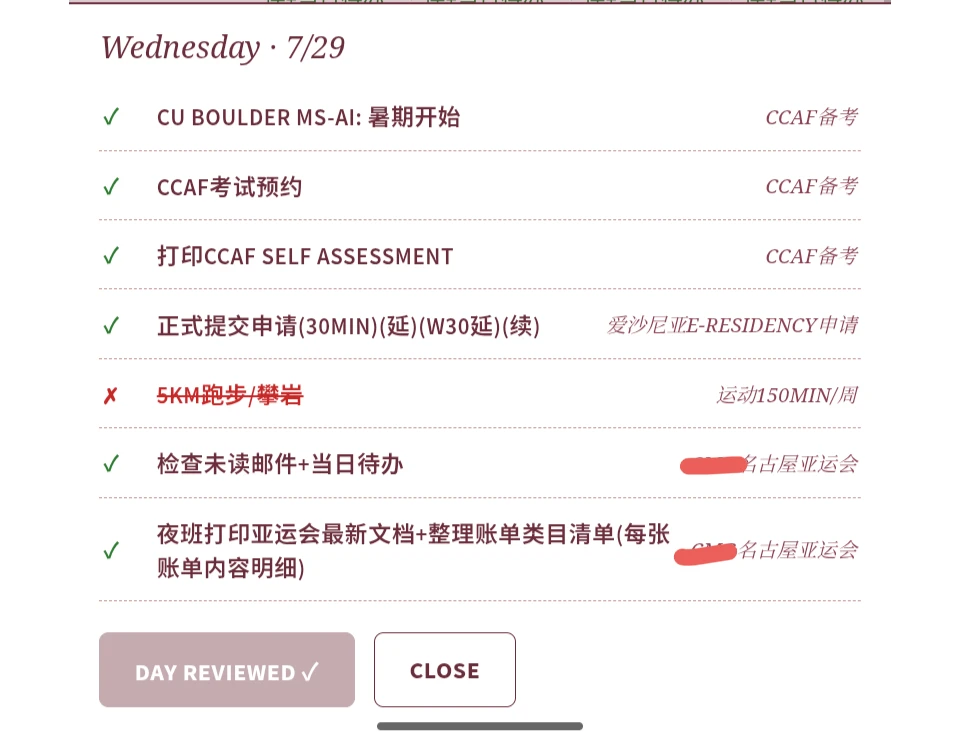 Review view
